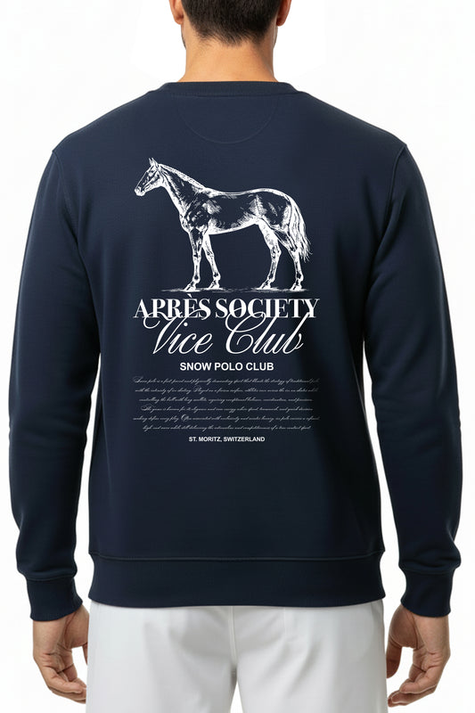 Snow Polo - Après Society Sweatshirt - Navy Blue